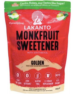 Lakanto Monkfruit Sweetener Golden with Erythritol 800g