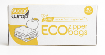 Sugarwrap Eco Zipper Bags from Sugarcane - Small