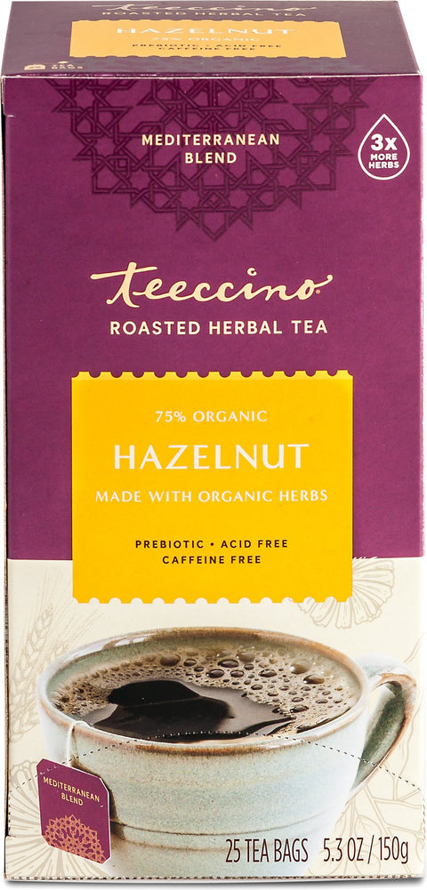Teeccino Herbal Coffee Hazelnut X 25 Tea Bags