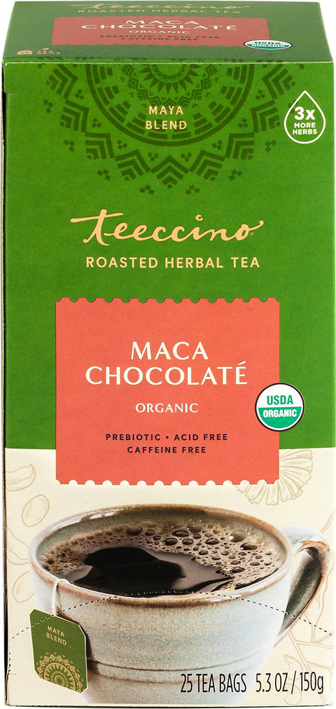 Teeccino Herbal Coffee Bags Maca Chocolate X 25 Bags