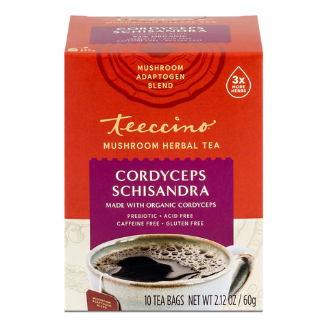 Teeccino Cordyceps Schisandra Mushroom x 10 Tea Bags