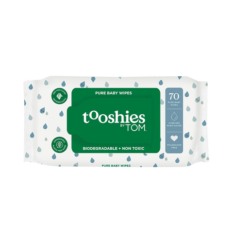 Tooshies by Tom Pure Baby Wipes 99% Pure Water (70 wipes)
