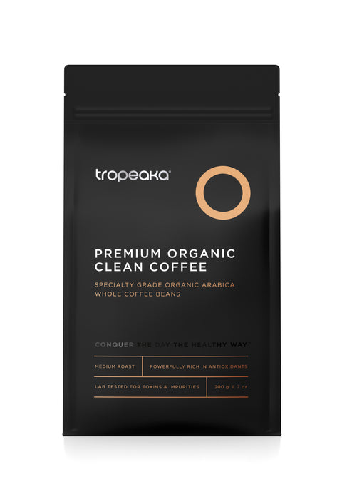 Tropeaka Premium Organic Clean Coffee - Whole 200g