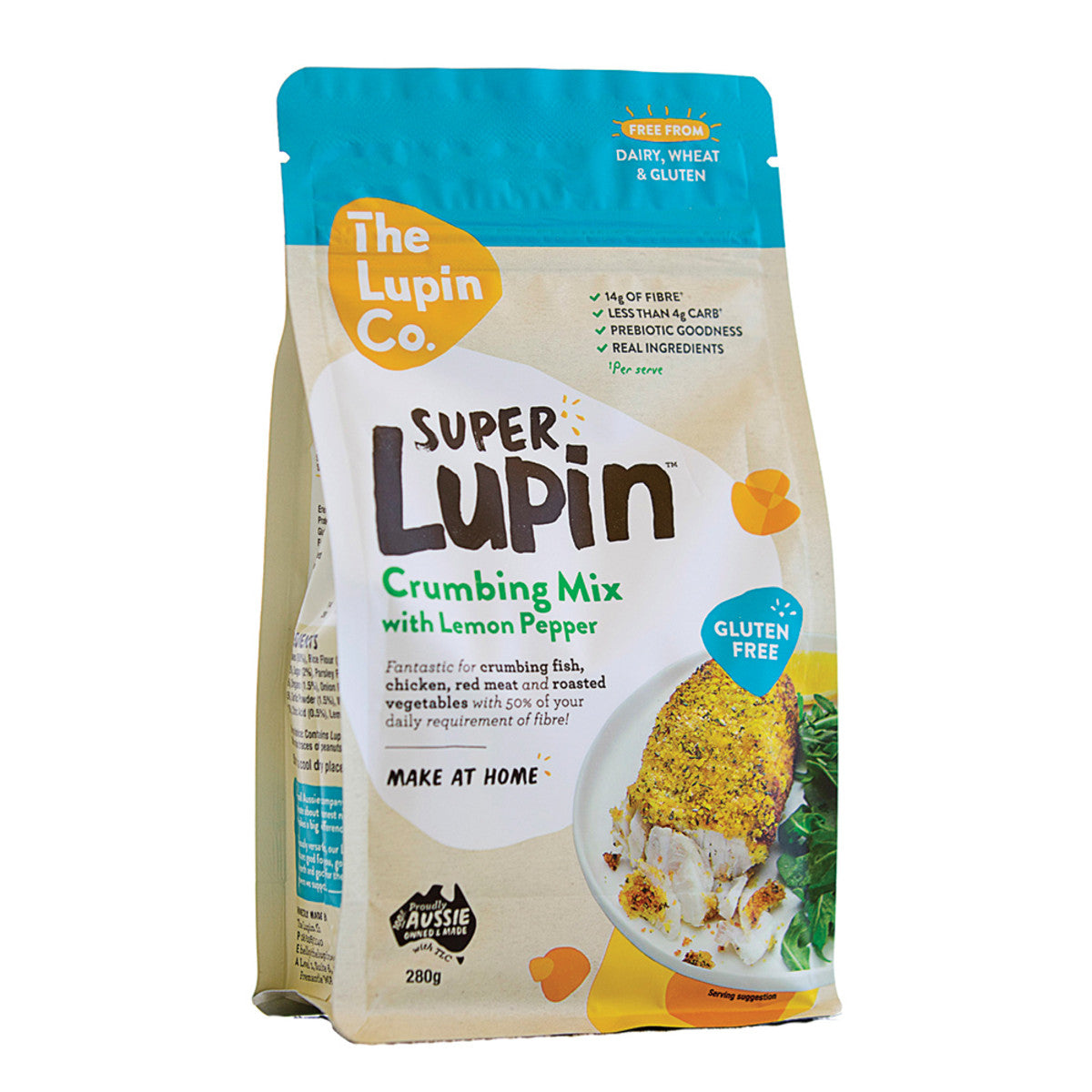 The Lupin Co. Super Lupin Crumbing Mix With Lemon Pepper 280g