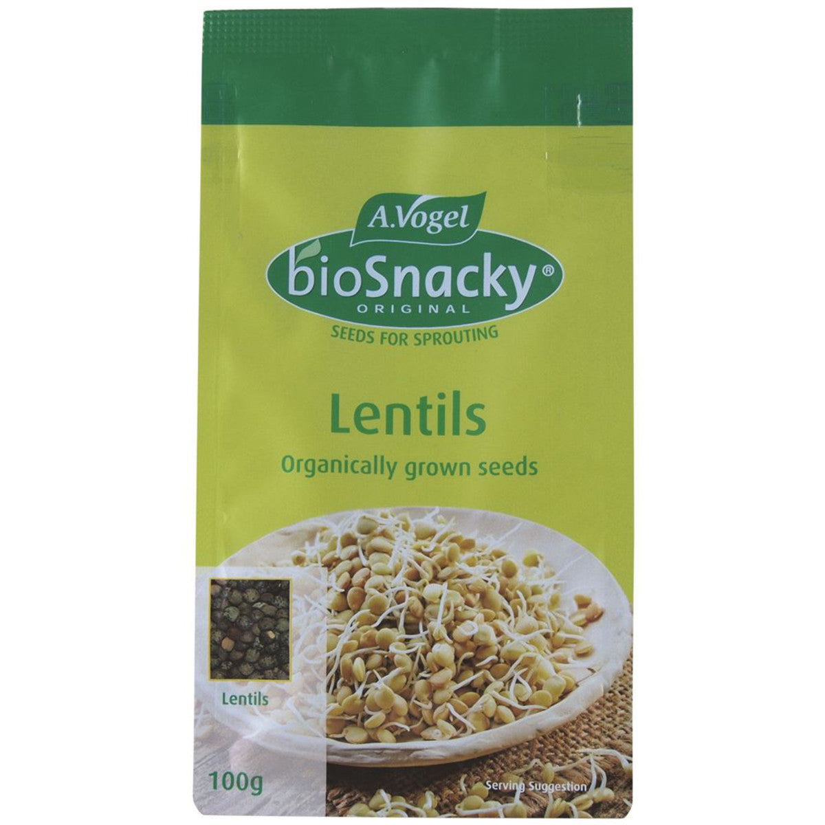A. Vogel Biosnacky Organic Lentil Seeds for sprouting 100g