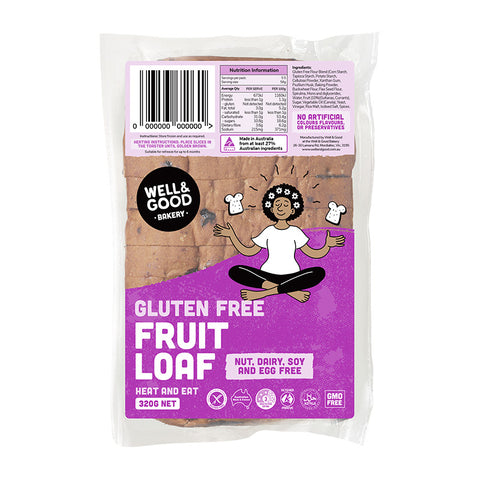 Well & Good - Gluten Free Fruit Loaf 320g