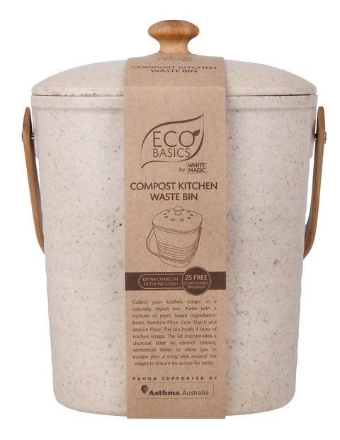 White Magic Eco Basics Compost Kitchen Pebb 4L