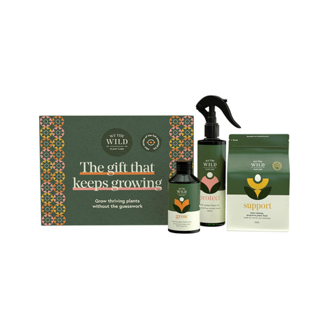 We The Wild Plant Care Organic Essential Plant Care (The Gift That Keeps Growing) Pack
