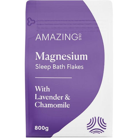 Amazing Oils Magnesium Sleep Bath Flakes With Lavender & Chamomile 800g