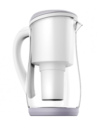 Ecobud Gentoo Glass Jug Grey and White 1.5L