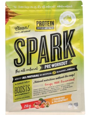Protein Supplies Australia Spark Pre-workout Strawberry & Passionfruit 250g