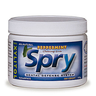 Spry Xylitol Chewing Gum (Sugar Free) Peppermint 100 pcs