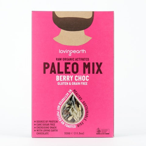 Loving Earth Raw Organic Activated Paleo Berry Choc Mix 320g