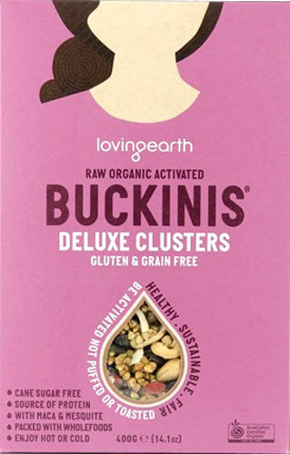 Loving Earth Raw Organic Activated Buckinis Deluxe Clusters 400g
