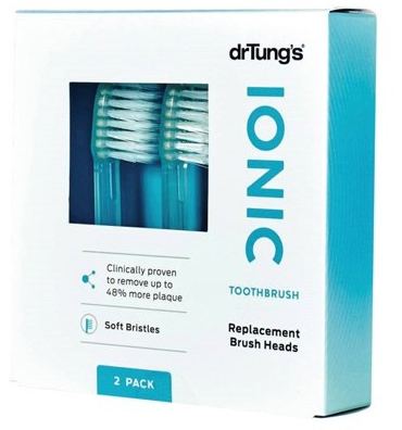 Dr Tung's Ionic Toothbrush (Soft) Replacement Heads (Twin Pack)