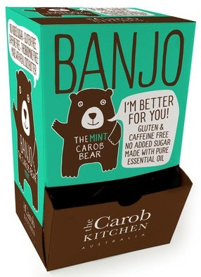 The Carob Kitchen Banjo Mint Carob Bear 50x15
