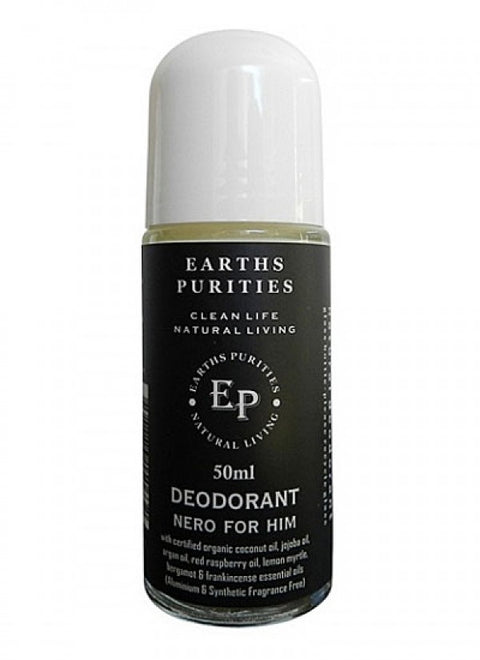 Earths Purities For Him Nero Roll on Deodorant 50g