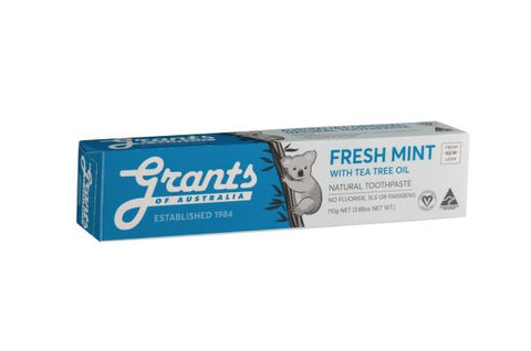 Grants Toothpaste Fresh Mint with Tea Tree Oil 110g