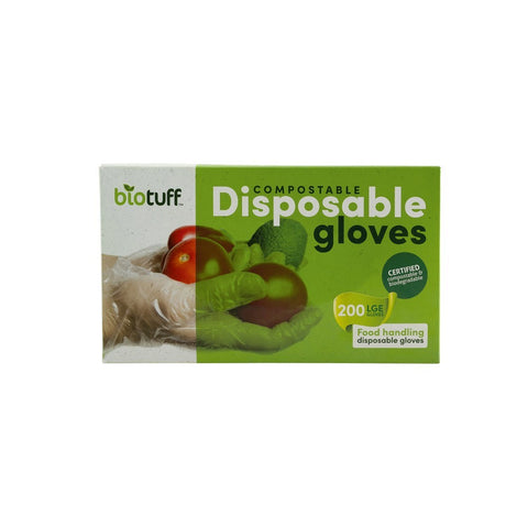 Biotuff Compostable Disposable Gloves - Large 200