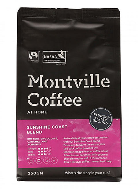 Montville Coffee Sunshine Coast Blend Plunger (Ground)