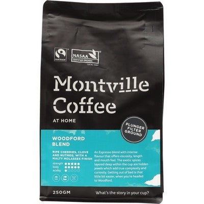 Montville Coffee Woodford Blend Plunger (Ground)