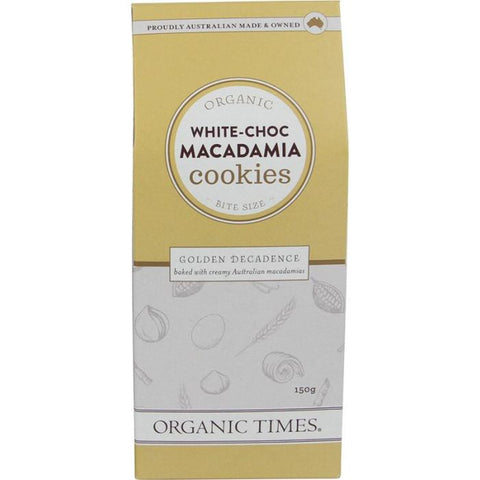 Organic Times Cookies Organic White Choc Macadamia 150g