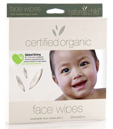 Nature's Child Face Wipes Organic 2pk