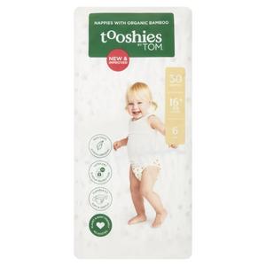 TOOSHIES BY TOM Nappies With Organic Bamboo Size 6 Junior - 16+kg 2x30