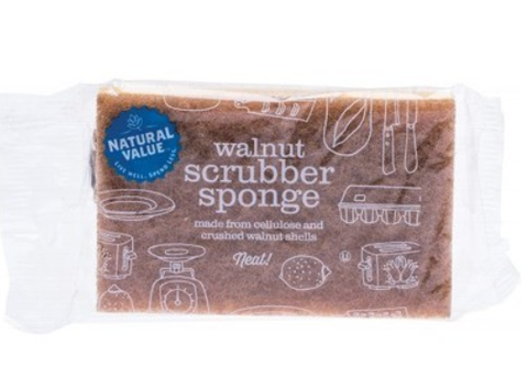 Natural Value Walnut Scrubber Sponge