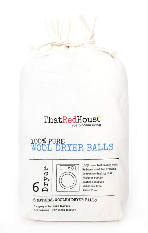 That Red House Wool Dryer Balls 100% Pure - Pack of 6