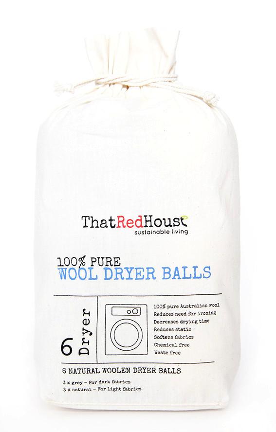 That Red House Wool Dryer Balls 100% Pure - Pack of 6